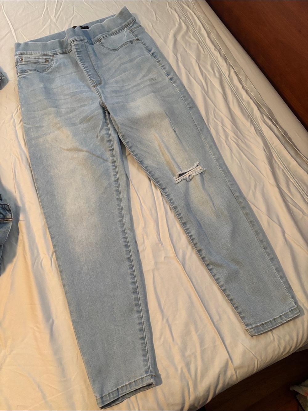 Rachel Light Blue pull on Stretch Jeggings - Pale Denim